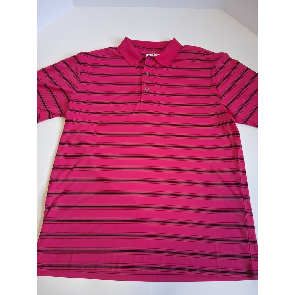 Men's Grand Slam Golf Polo Shirt Size Large Performance Logo Pink